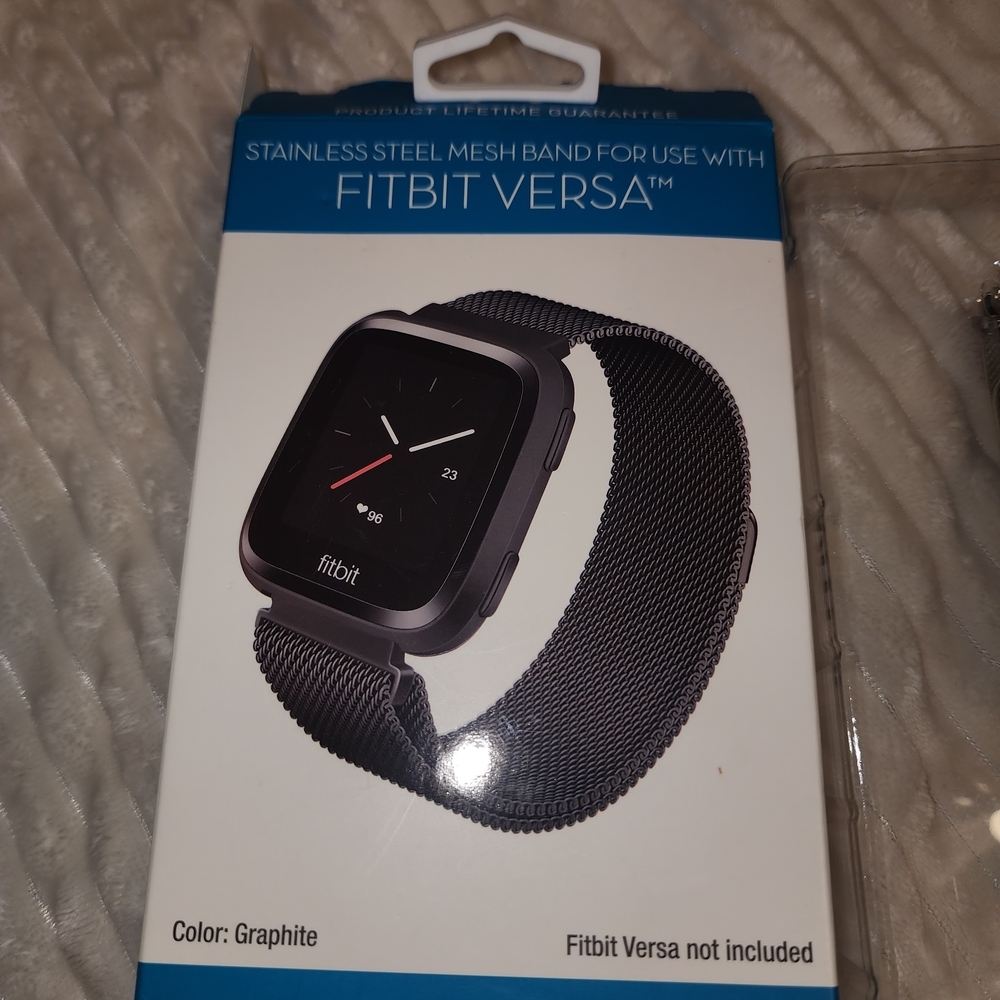 Fitbit Versa Graphite Steel Mesh Band